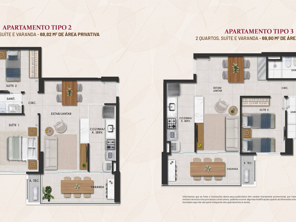 Apartamento à venda com 2 quartos, 69m² - Foto 2